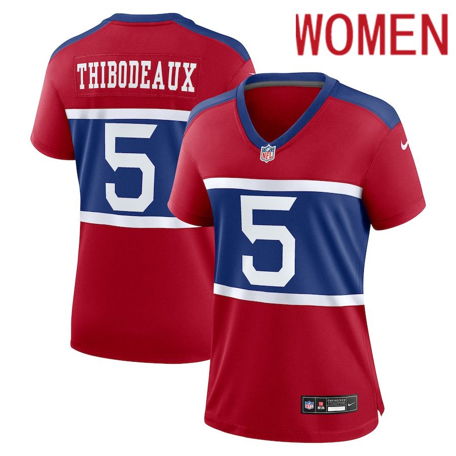 Women New York Giants #5 Kayvon Thibodeaux Nike Century Red Alternate Player Game NFL Jersey